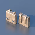 Two Beige Leather Like Small Handbags With Handles And Metal Clasps
