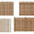 Garden Ornaments Featuring Bamboo Fences With Various Designs For Outdoor Use