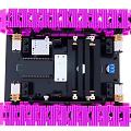 Phantomics Robot With Pink Tracks And Black Mechanical Structure Design