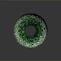 Artistic Green Blue Mosaic Glass Bowl Shaped Lighting Combination Design