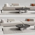 Modern Sofa Coffee Table Combination Multiplayer Sofa Coffee Table Combination 3d model