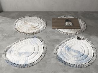 Modern Round Carpet Combination 3d model