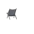Minimalist Modern Leisure Chairs With Black Frame And Leather Seats