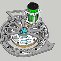 Smart Machine Precision Mechanical Structure With Metal Frame Gears And Green Components