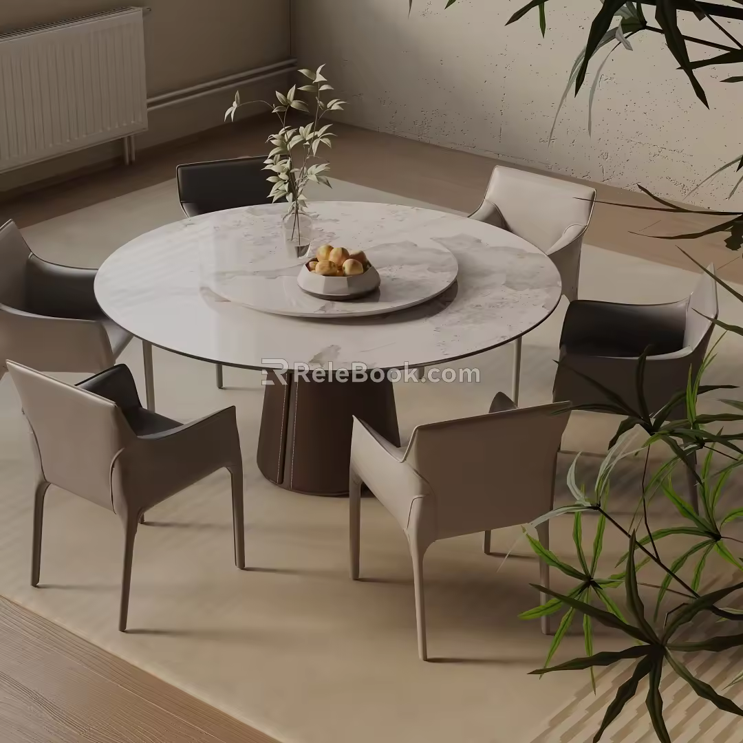 Modern table combination 3d model