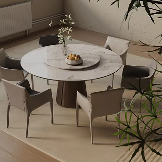 Modern table combination 3d model