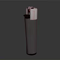 Carbon Fiber Lighter With Silver Top And Textured Surface Design 3d model