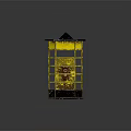 Yellow Tower Structure On Platform With Ground Stripes And Tracks