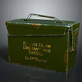 Green Military Ammo Box With 25 Rounds 7.62 mm Long Range M18 Cartridges France