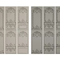 Decorative Plaster Moldings With Various Ornamental Patterns For Interior Wall Design 3d model