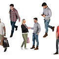Many characters 3d model