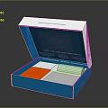 Open Blue Box With Colorful Adhesive Bandages For Essential Household Use