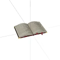 Vintage Open Book Featuring Handwritten Text Illustrations And Red Bookmarks On White Pages