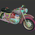 Modern motorcycle two-wheeled motorcycle off-road motorcycle road racing motorcycle 3d model