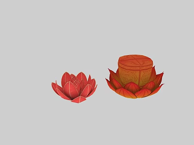 Lantern Festival lantern ancient lighting lotus lamp lotus lamp lighting decoration 3d model