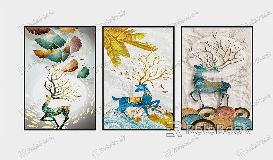 Modern Animal Painting Decorative Painting model