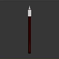 Modern Axe Weapon Design With Silver Blade And Red Handle