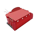 Interactive Zone Featuring Coca-Cola Red Food Truck With Striped Awning And People