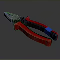 Pipe pliers wrench tool hardware tools processing tools furniture realistic 3d model
