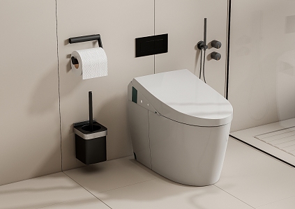 Smart toilet 3d model