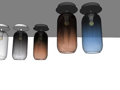 Modern Ceiling Lights Design With Various Color Tones For Interior Decor 3d model