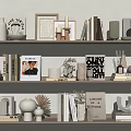 Quiet Ornaments Combination Ornaments Combination Ornaments Books Pottery Pot Utensils 3d model