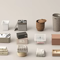 Modern luggage storage box storage box 3d model