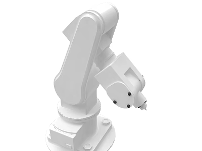 White Industrial Robotic Arm Automation Equipment With Mechanical Structure And Precision Gripper 3d model