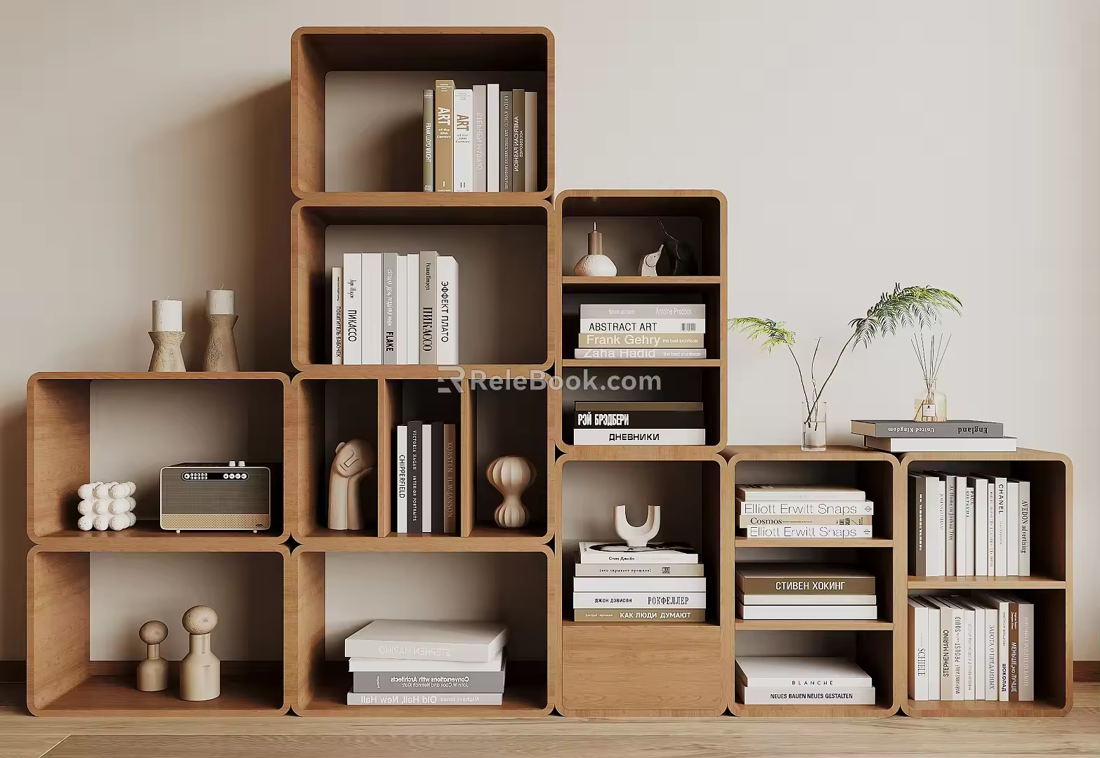 Modern Bookshelf 3d model