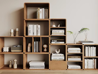Modern Bookshelf 3d model