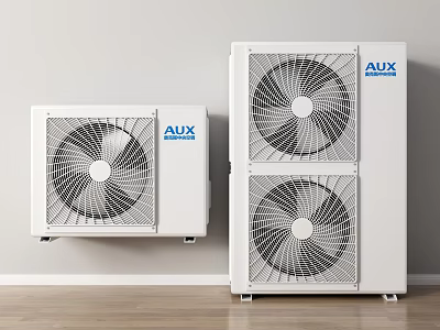 AUX White Air Conditioner Fan Wall Mounted And Floor Standing Design 3d model
