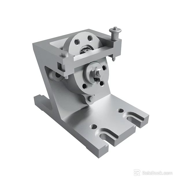 Stainless Steel Mechanical Component With Precision Structure 3d model 