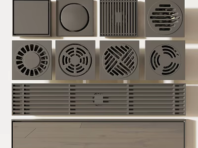 Different Designs Of Floor Drains And Grilles 3d model