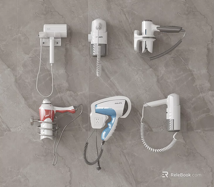 Wall Mounted Daily Electrical Appliances With Various Styles And Different Colors For Home Use 3d model 