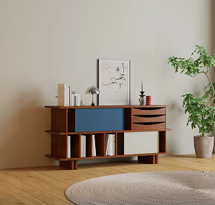 Modern Middle Ancient Side Cabinet 3d model