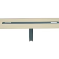 Modern Conference Table With Light Colored Tabletop Dark Central Strip White Panels And Support Structure 3d model