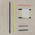 Stylish Bathroom Cabinet Rack With Colorful Towel Bars And Hanging Towel Design
