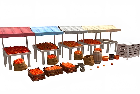 Old Market Store 3d model