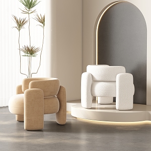 Leisure chair combination 3d model