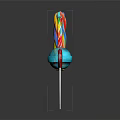 Vibrant Colorful Lollipops Featuring Heart Spiral Striped And Round Designs On Black Reflective Surface