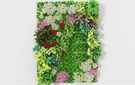 Modern Plant Wall 3d model