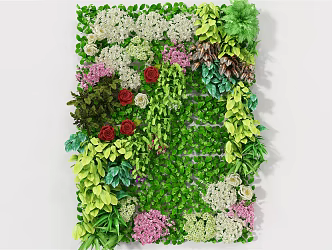 Modern Plant Wall 3d model
