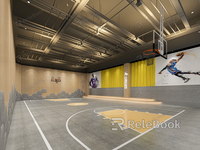 Basketball Court Basketball Hall Children's Basketball Hall Children's Sports Hall Children's Basketball Hall Basketball Frame Modern Basketball Hall model