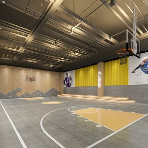 Basketball Court Basketball Hall Children's Basketball Hall Children's Sports Hall Children's Basketball Hall Basketball Frame Modern Basketball Hall 3d model