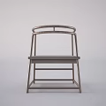 Modern Leisure Chair Featuring Curved Backrest Comfortable Seat And Metal Frame