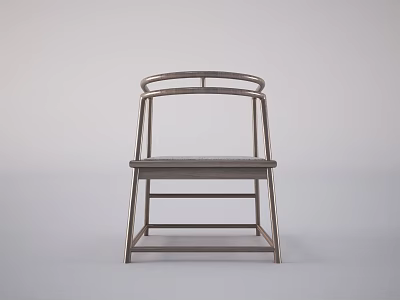 Modern Leisure Chair Featuring Curved Backrest Comfortable Seat And Metal Frame 3d model