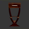 Elegant Small Mahogany Table with Drawer and Ornate Carved Legs Design