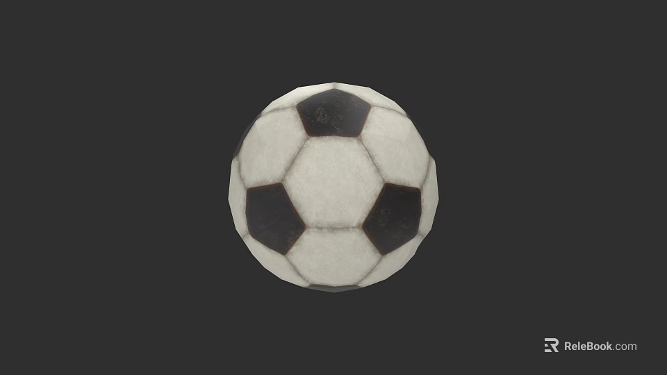 Classic Black And White Soccer Ball With Hexagonal Pattern And Textured Surface 3d model 