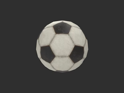 Classic Black And White Soccer Ball With Hexagonal Pattern And Textured Surface 3d model