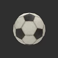 Classic Black And White Soccer Ball With Hexagonal Pattern And Textured Surface